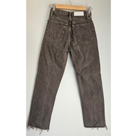 RE/DONE Originals Stove Pipe Jeans in Washed Chocolate, Button fly New, Sz 23 - Picture 4 of 12
